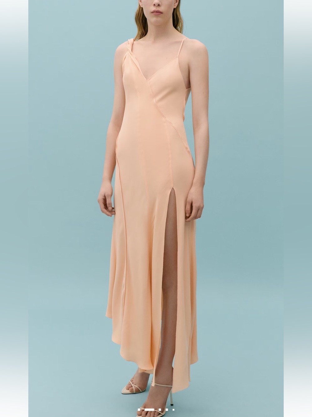 Victoria Beckham ASYMMETRICAL DRESS WITH DECORATIVE STITCHING
